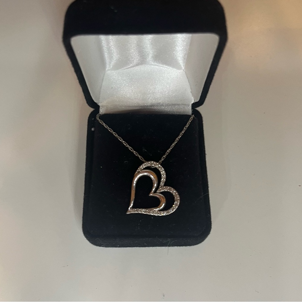 double heart necklace